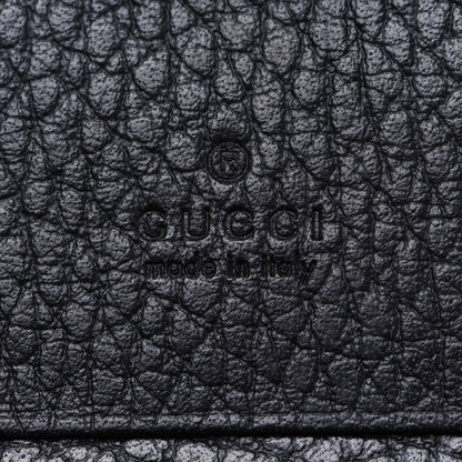 Gucci Pebbled Calfskin GG Marmont Card Case Black 6 of 8
