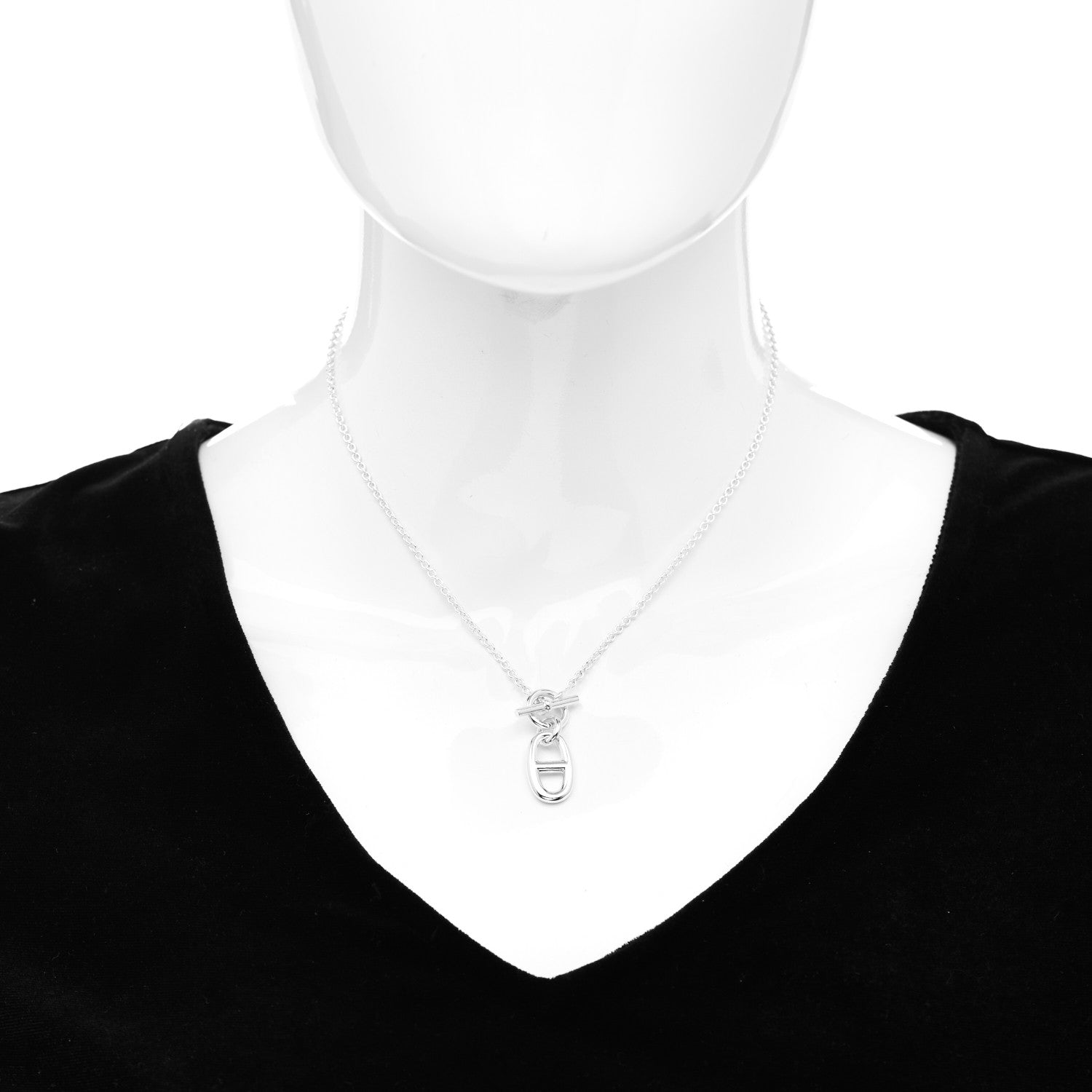 Hermes Sterling Silver Amulette Chaine d'Ancre Necklace 2 of 5