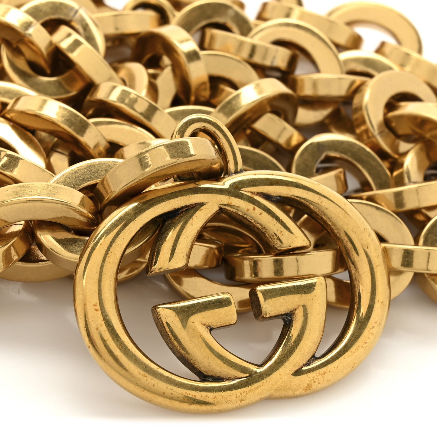 Chain GG Belt Aged Gold