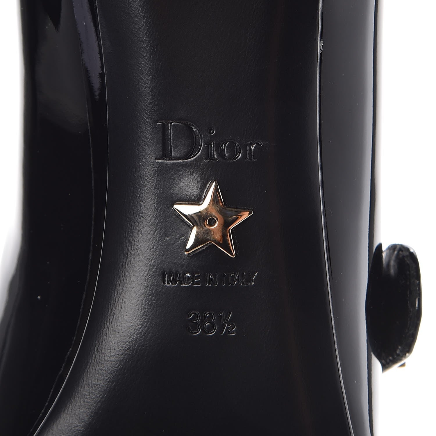 Christian Dior Patent Baby-D Ballet Pumps 38.5 Black 6 of 10