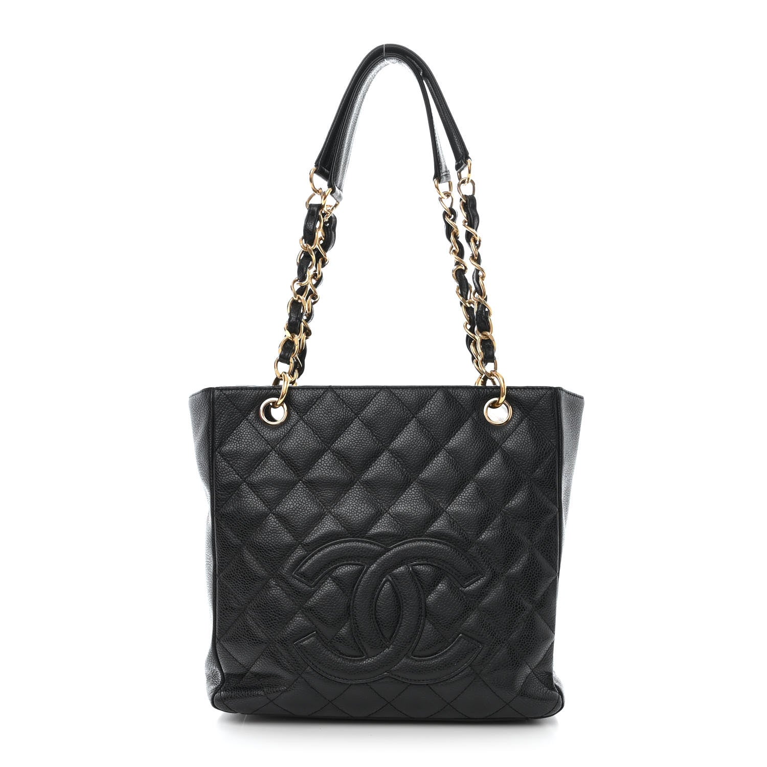 Chanel Caviar Quilted Petit Shopping Tote PST Black 1 of 10