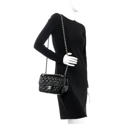 Chanel Patent Quilted Large Coco Shine Flap Black 2 of 9