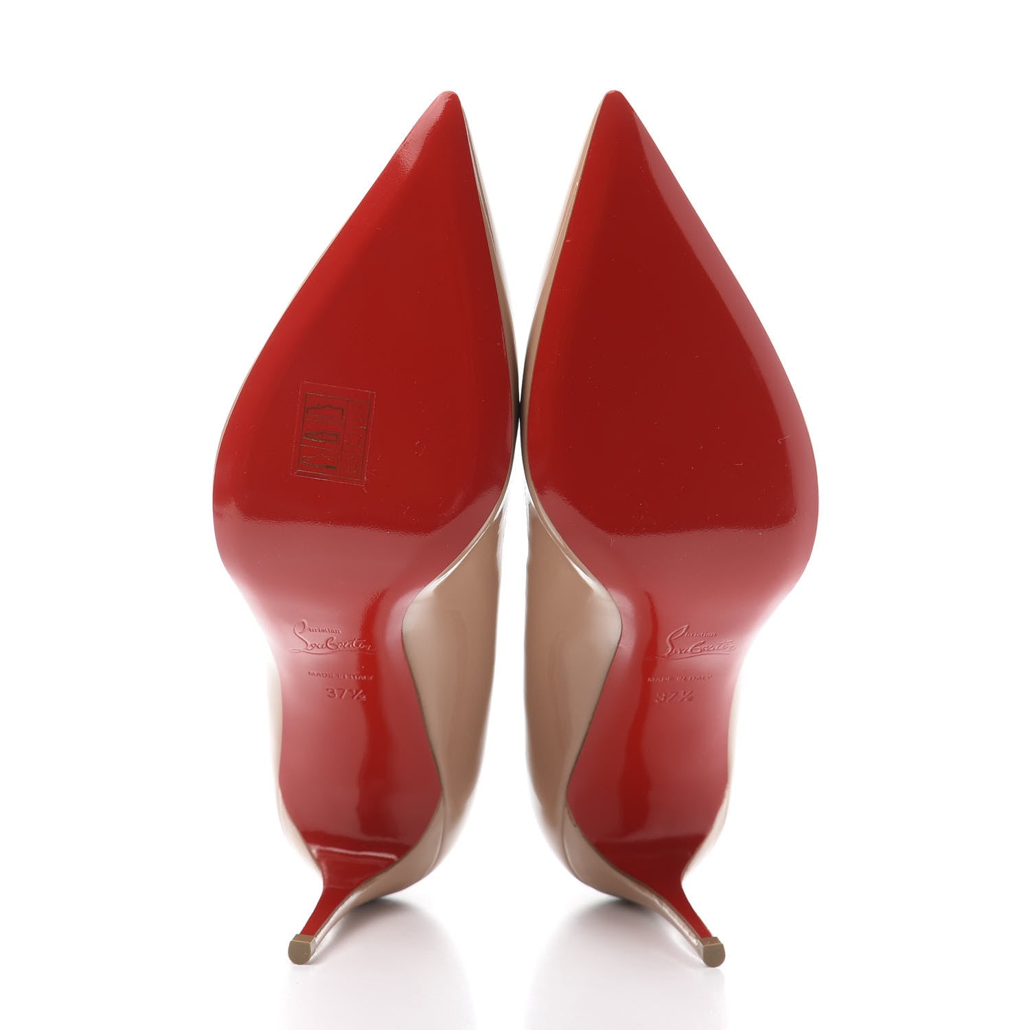 Christian Louboutin Patent Kate 85 Pumps 37.5 Nude 5 of 8