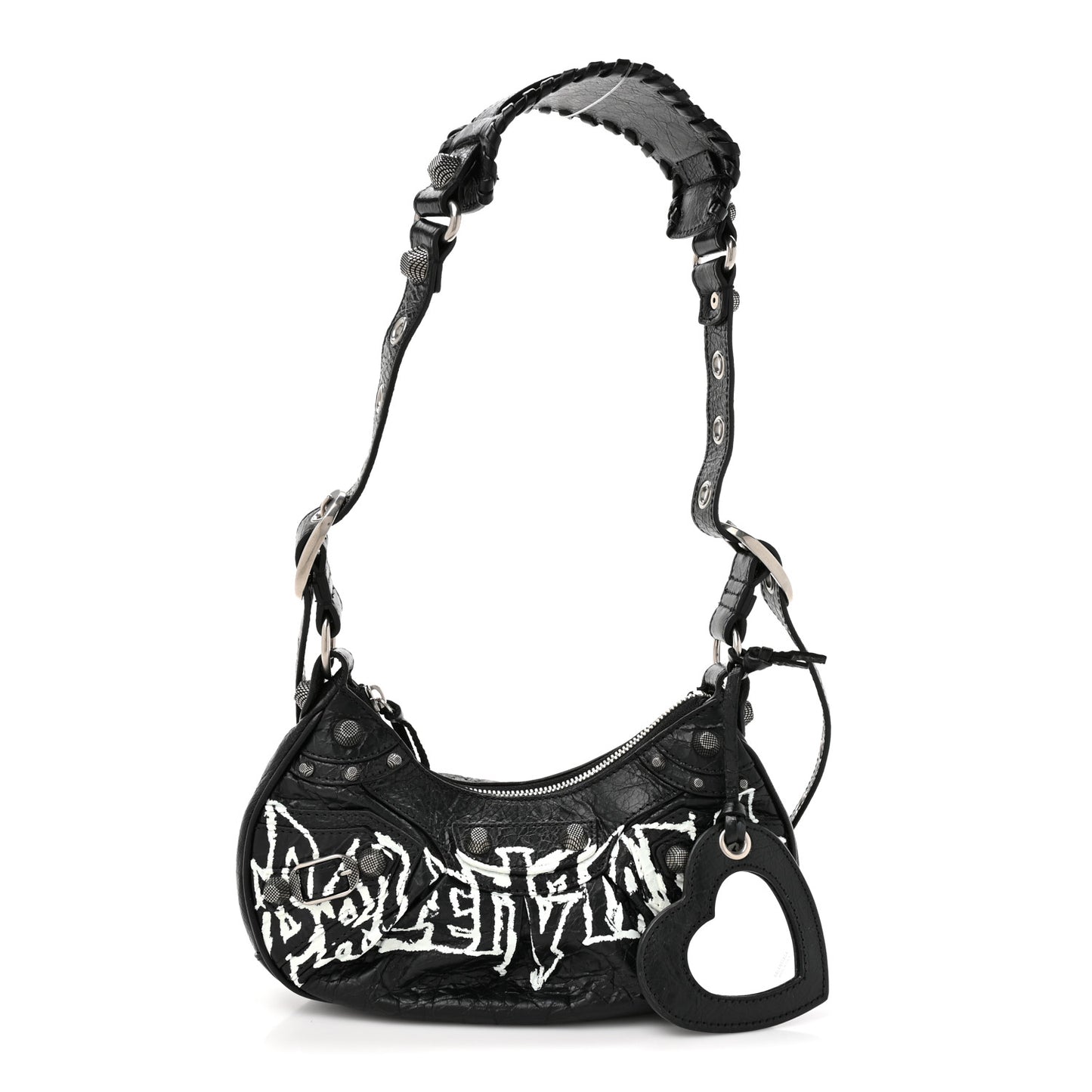 Agneau Arena Lunar New Year Graffiti Logo Le Cagole Shoulder Bag XS Black