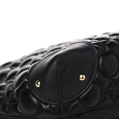 Louis Vuitton Lambskin Quilted Flowers Triangle Softy Black 7 of 10