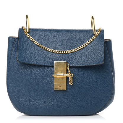 Chloe Grained Lambskin Drew Shoulder Bag Royal Navy 1 of 13
