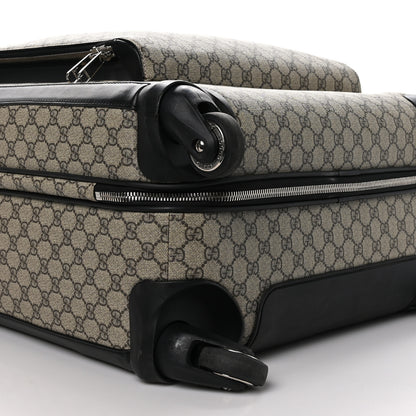 Gucci GG Supreme Monogram Four Wheel Suitcase Black 7 of 12