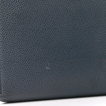 Chanel Caviar Large CC Timeless Zip Around Organizer Wallet Blue 4 of 5
