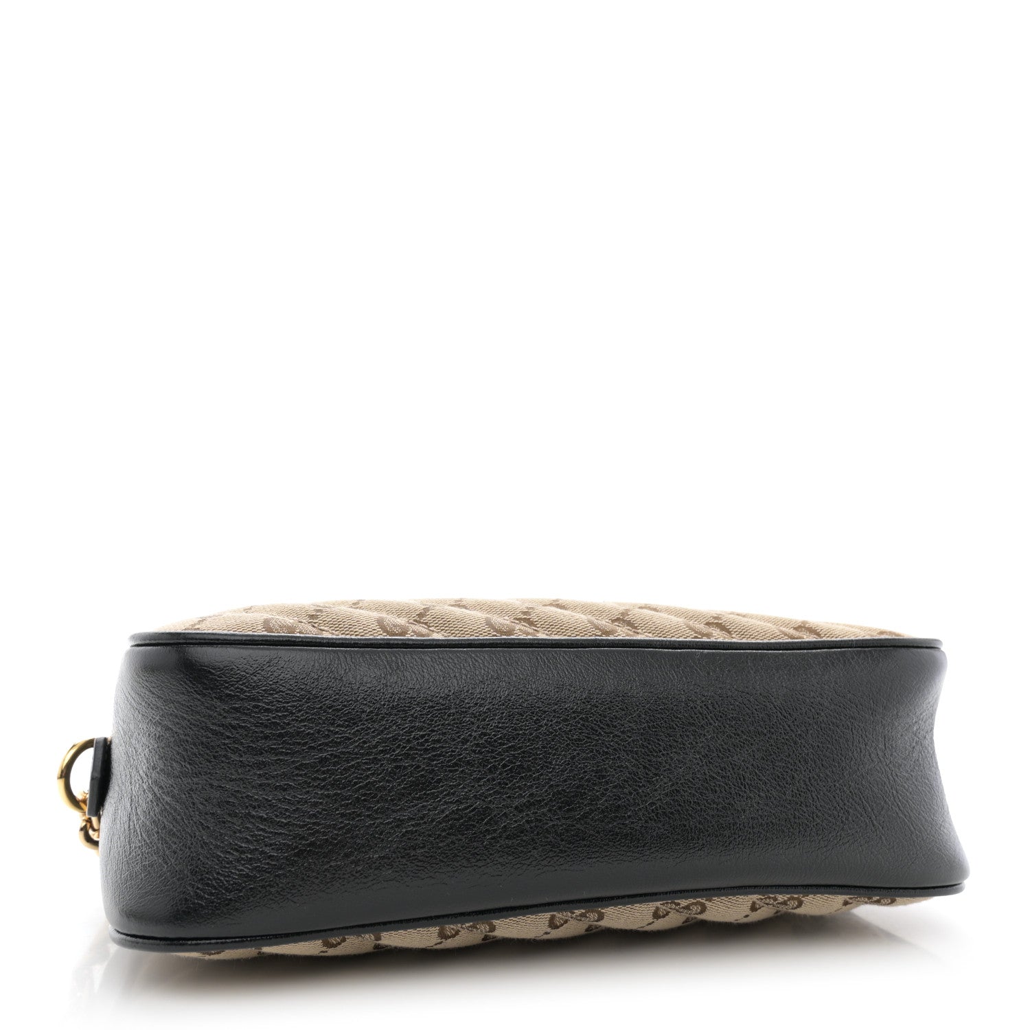 Gucci Monogram Matelasse Diagonal Small GG Marmont Chain Shoulder Bag Beige Black 4 of 11