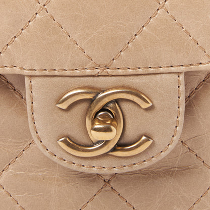 Chanel Glazed Calfskin Quilted Medium Bubble CC Flap Beige 7 of 9