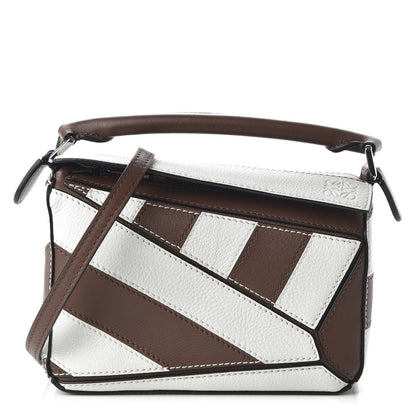 Loewe Calfskin Rugby Mini Puzzle Bag Brunette Soft White 1 of 9