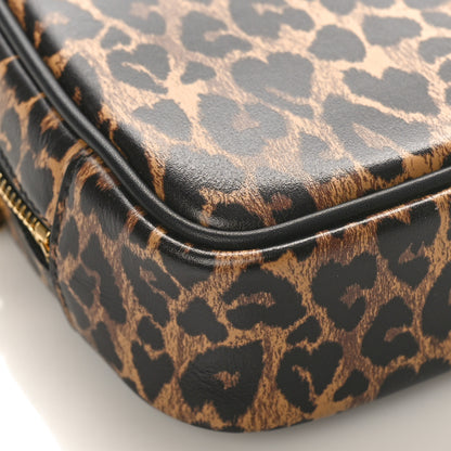 Saint Laurent Calfskin Heart Leopard Print Monogram Mini Lou Camera Bag Toffee 7 of 8