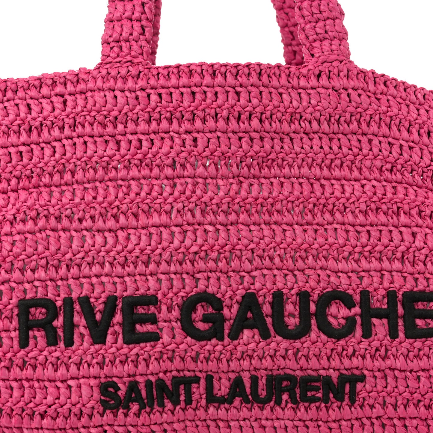 Raffia Rive Gauche Tote Pink