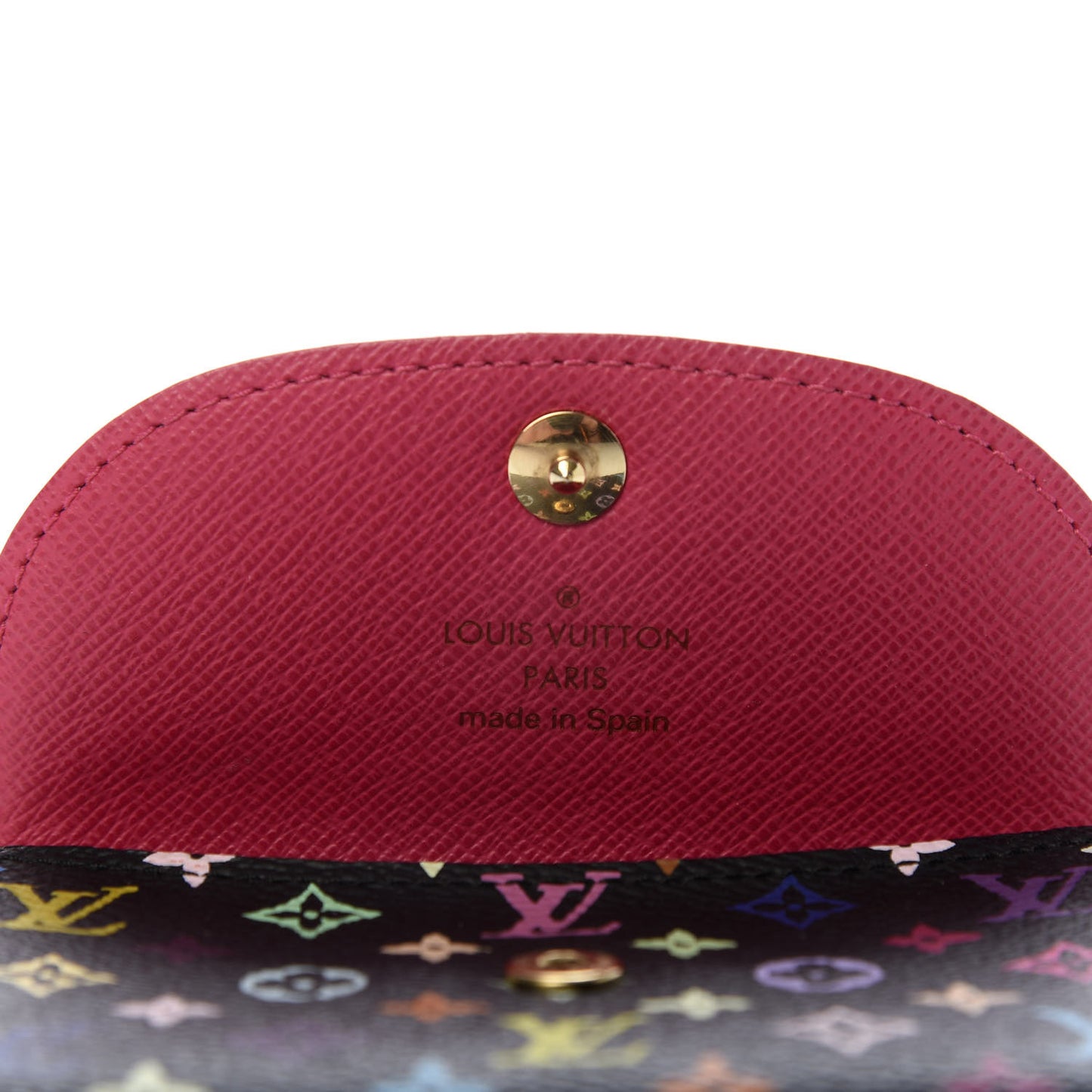 Monogram Multicolor Business Card Holder Black Grenade