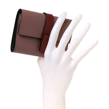 Loewe Grained Calfskin Compact Zip Wallet Dark Blush 2 of 6