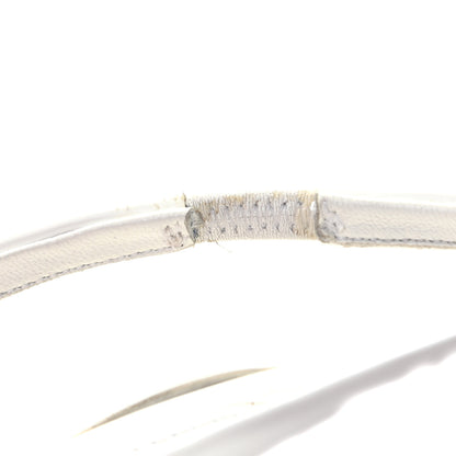 Prada Spazzolato Triangle Logo Pointed Toe 45mm Slingback Pumps 38.5 White 15 of 32