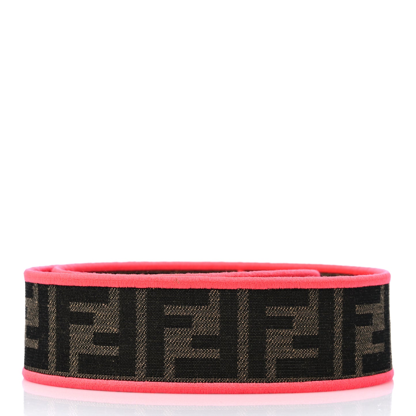 Fabric Jacquard FF 1974 Logo Threaded Edge Strap You Tobacco Moro Fuxia Fluo