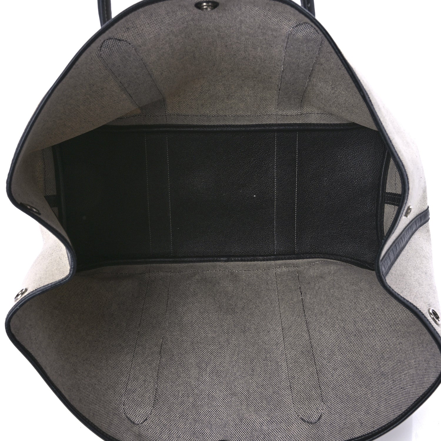 Hermes Toile Buffle Gala Garden Party Tote 49 GM Black 4 of 11