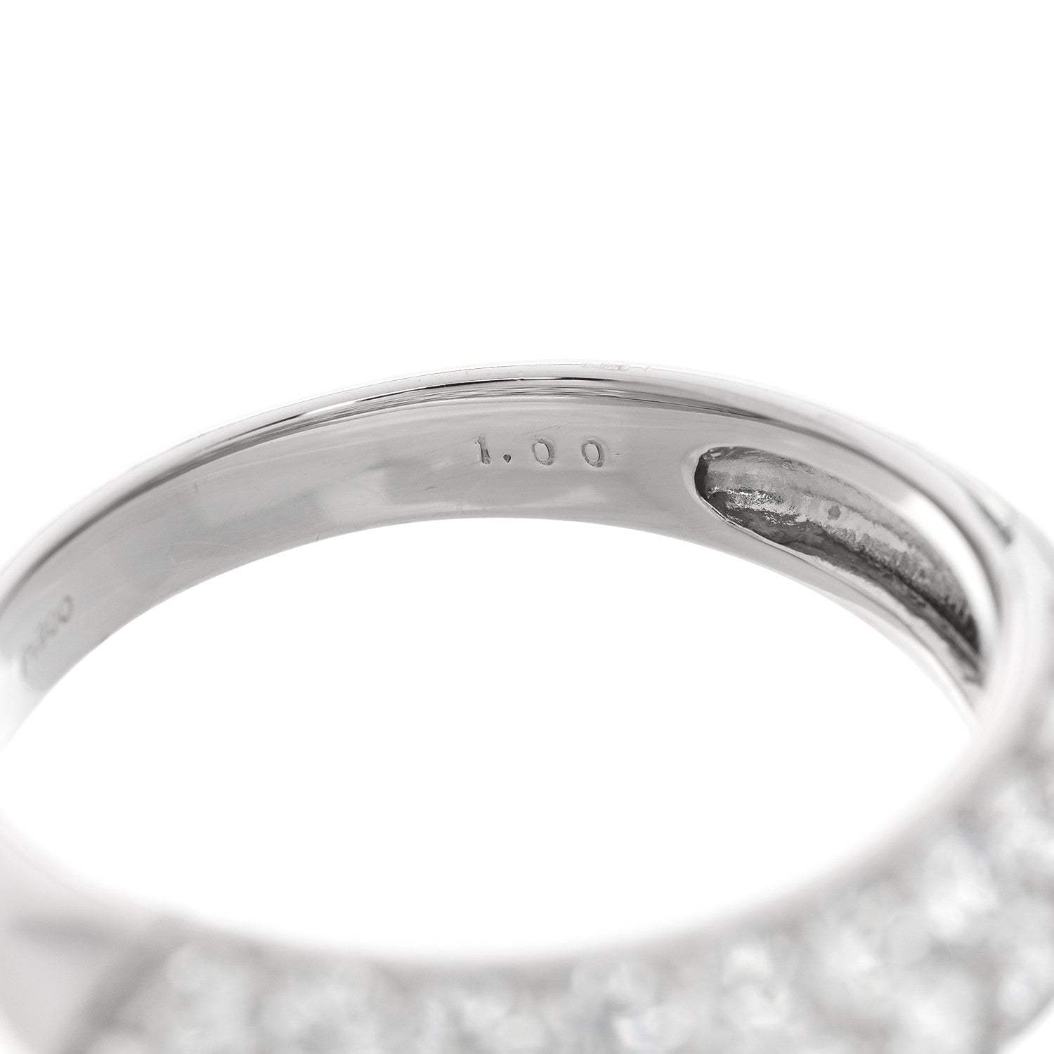 Parker & West by FASHIONPHILE Platinum Diamond 1.00ctw Three Row Half Eternity Band Ring 49 5 5 of 5