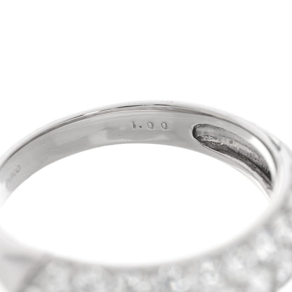 Parker & West by FASHIONPHILE Platinum Diamond 1.00ctw Three Row Half Eternity Band Ring 49 5 5 of 5