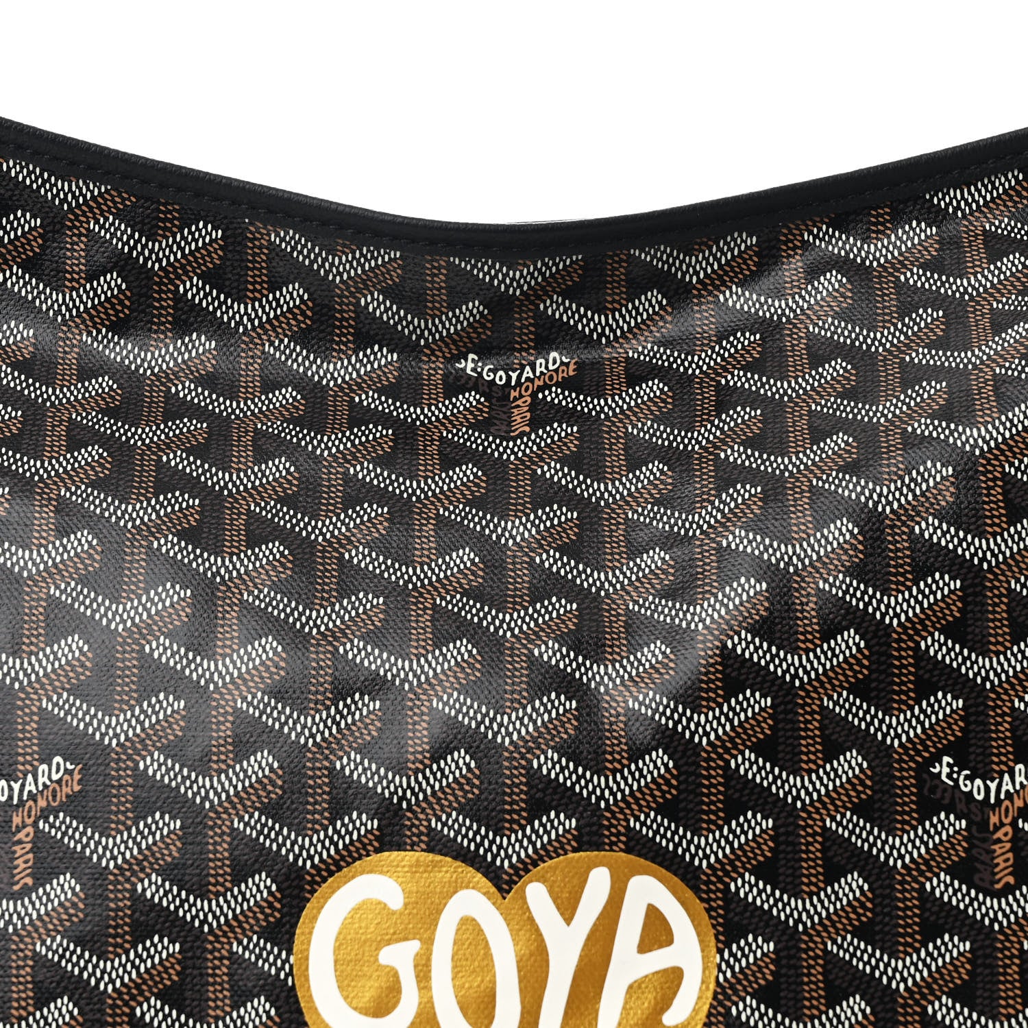 Goyard Goyardine Coeur Boheme Hobo Black 10 of 12