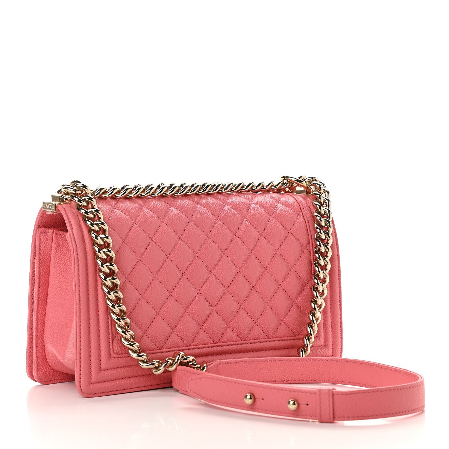 Chanel Caviar Quilted Medium Boy Flap Pink 3 of 9