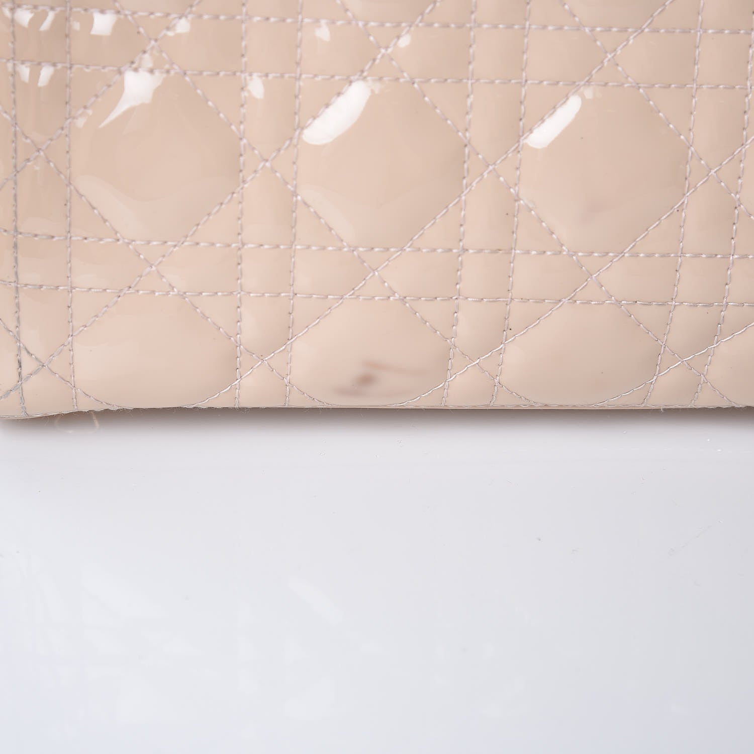 Christian Dior Patent Cannage Medium Lady Dior Beige 15 of 16