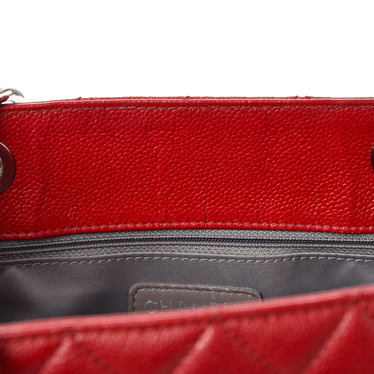 Caviar Quilted Grand Shopping Tote GST Red