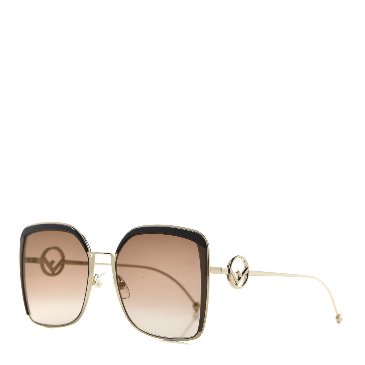 Fendi Metal Acetate F is Fendi Square Sunglasses FF 0294/S Gold 1 of 7