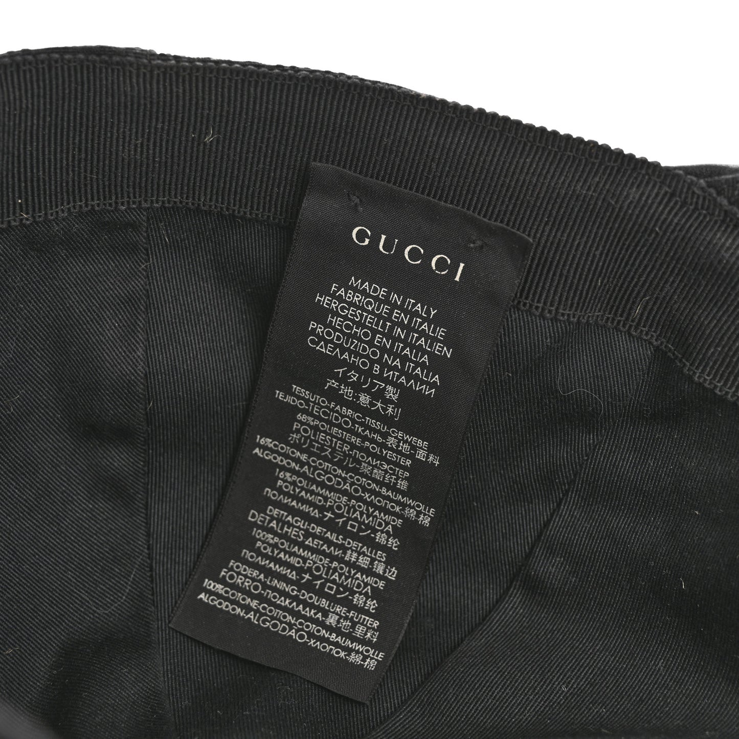 Monogram Web Baseball Hat L Black