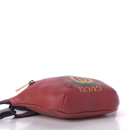 Gucci Grained Calfskin Small Logo Belt Bag Hibiscus Red 4 of 9