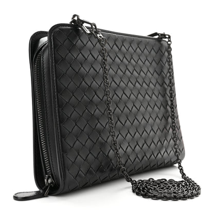 Bottega Veneta Nappa Intrecciato Chain Wallet Black 3 of 9