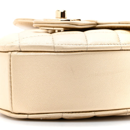 Chanel Metallic Lambskin Quilted CC In Love Heart Clutch With Chain Gold 9 of 11