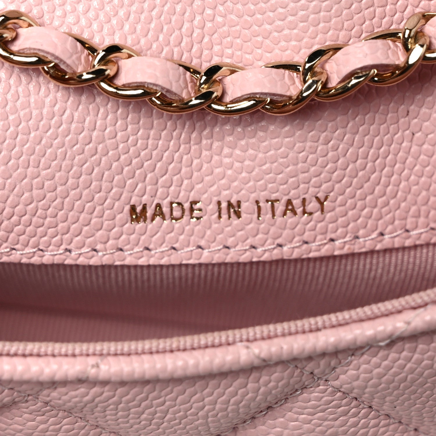 Chanel Caviar Quilted Flap Chain Waist Bag Pink 7 of 11