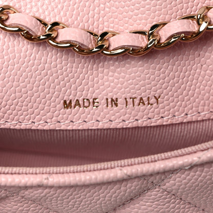 Chanel Caviar Quilted Flap Chain Waist Bag Pink 7 of 11