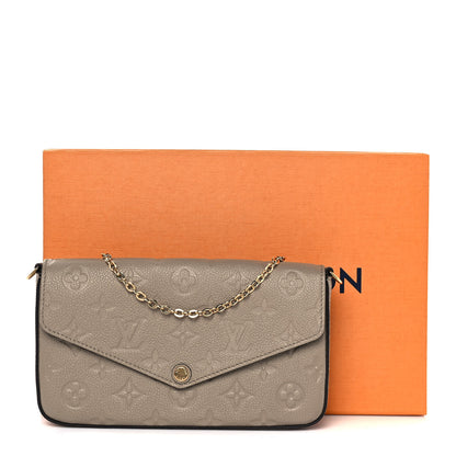 Louis Vuitton Empreinte Pochette Felicie Chain Wallet Tourterelle 10 of 10