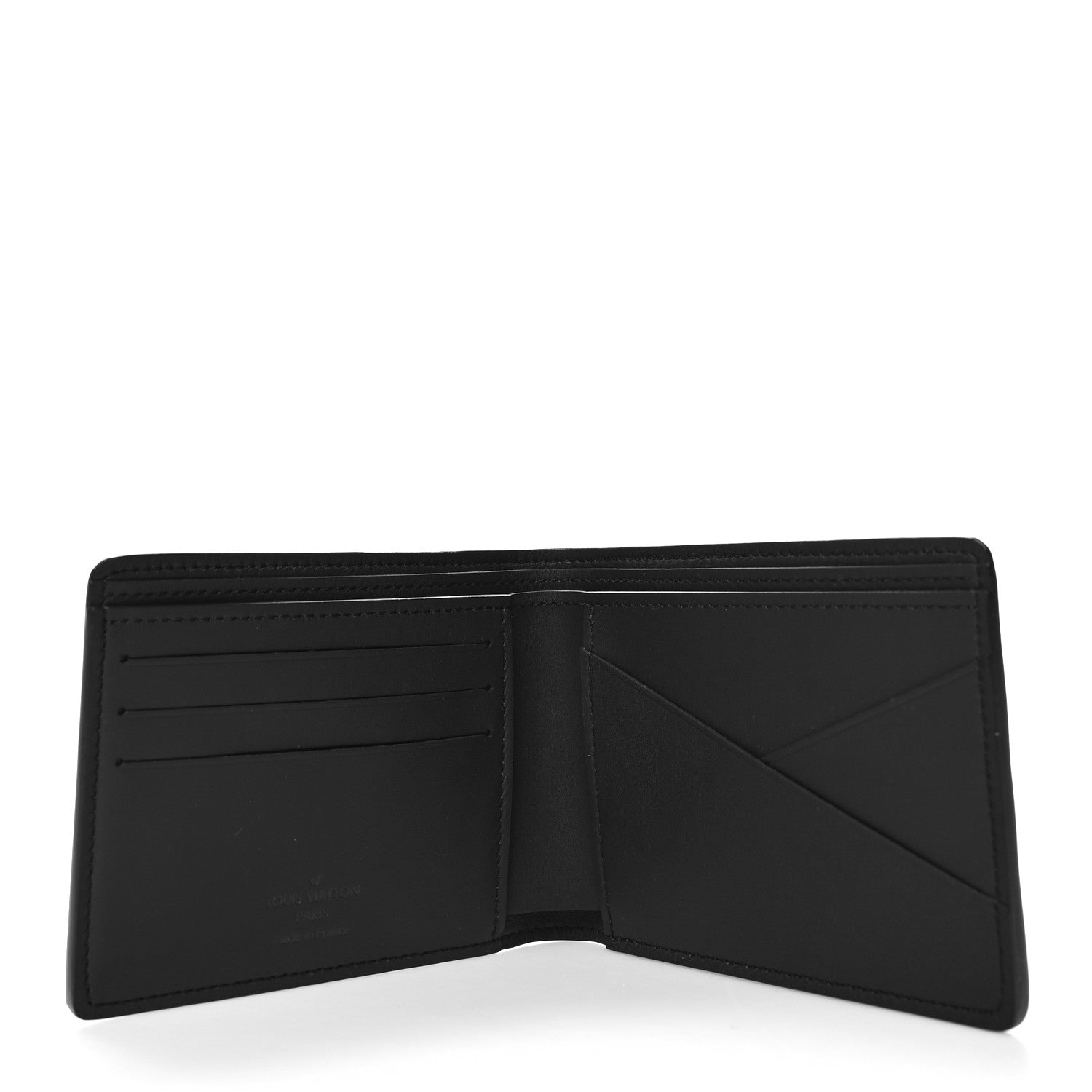 Louis Vuitton Calfskin Monogram Shadow Multiple Wallet Black 5 of 8