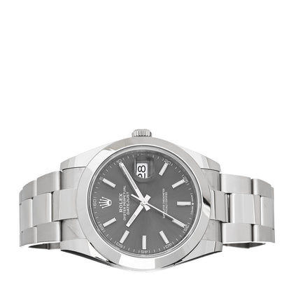 Rolex Stainless Steel 41mm Oyster Perpetual Datejust Watch Slate 126300 2 of 5