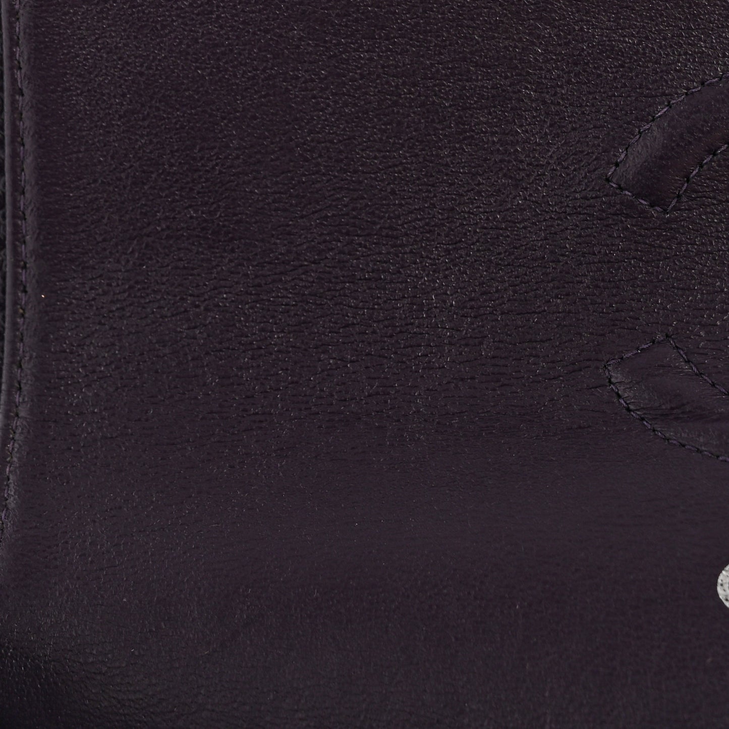 Caviar Quilted Small Double Flap Dark Purple