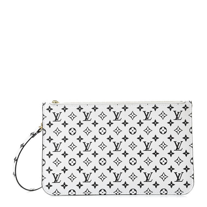 Louis Vuitton Monogram Giant Neverfull MM GM Pochette White 1 of 7