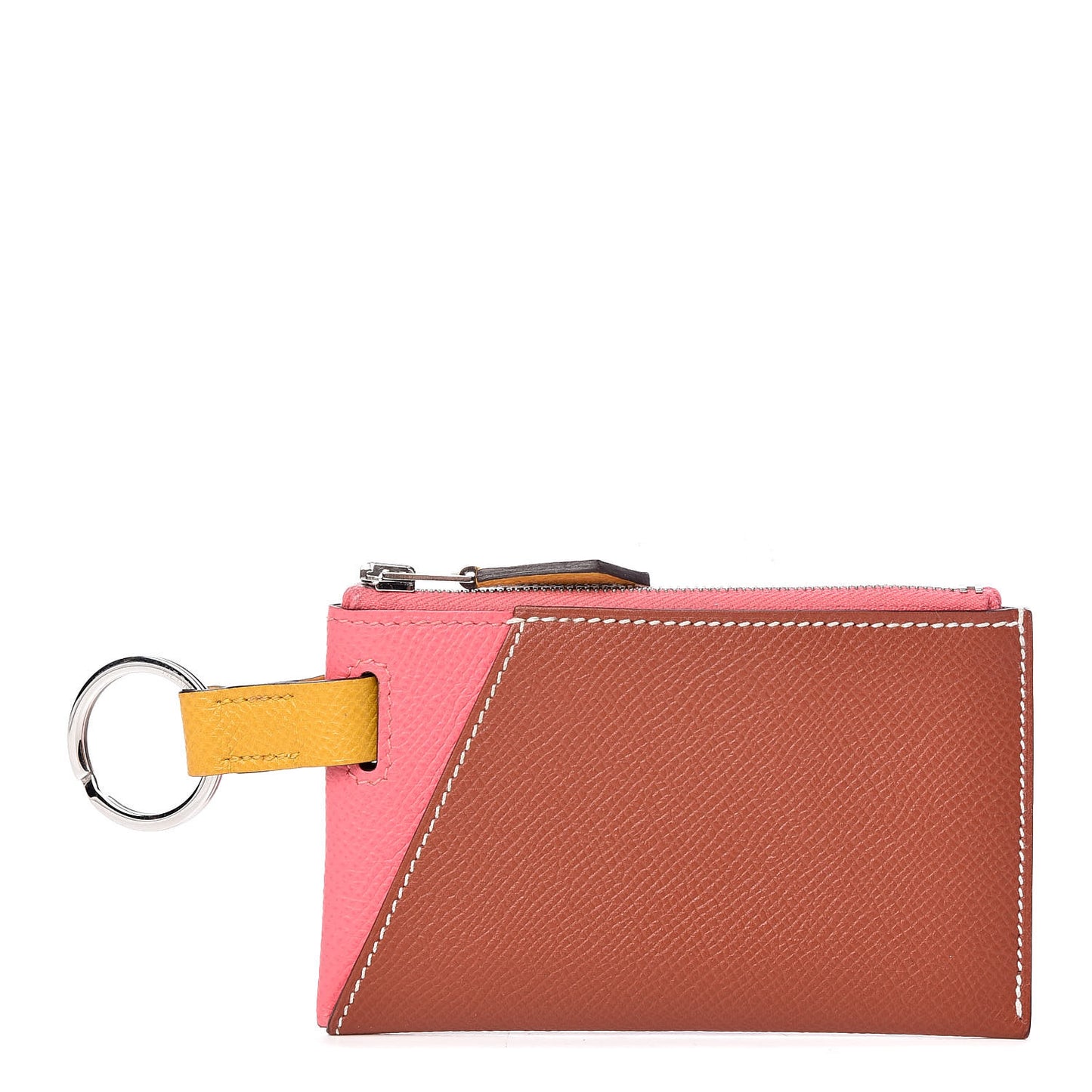 Epsom Vertige Mini Colorblock Card Holder Rose Azalee Brique Ambre