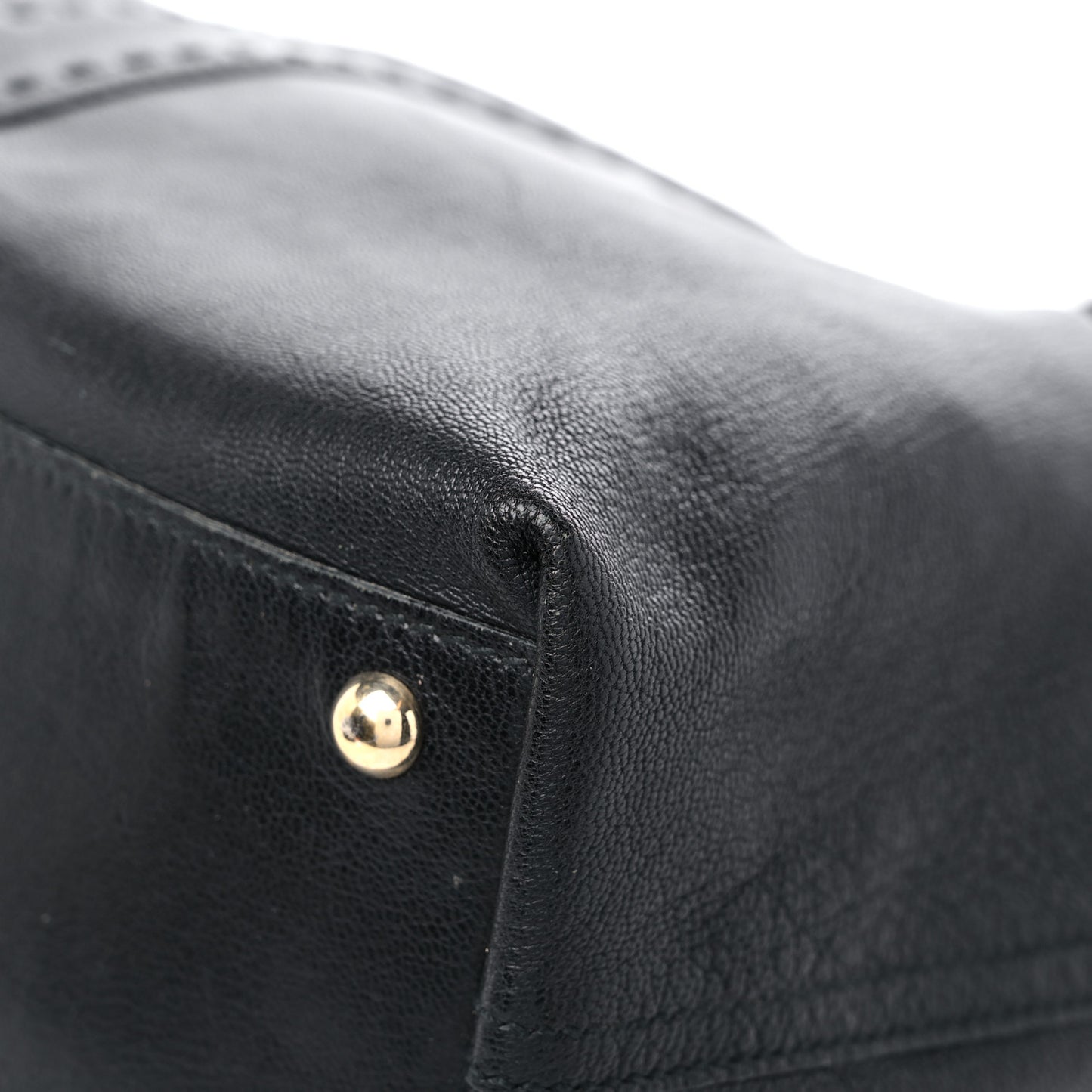Calfskin Reversible Double Sac Y Tote Black Gold