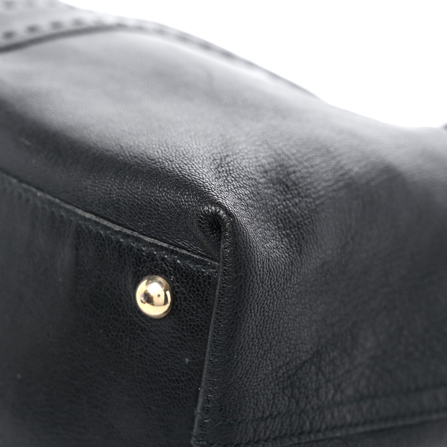 Saint Laurent Calfskin Reversible Double Sac Y Tote Black Gold 6 of 23
