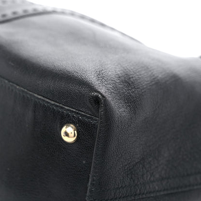 Saint Laurent Calfskin Reversible Double Sac Y Tote Black Gold 6 of 23
