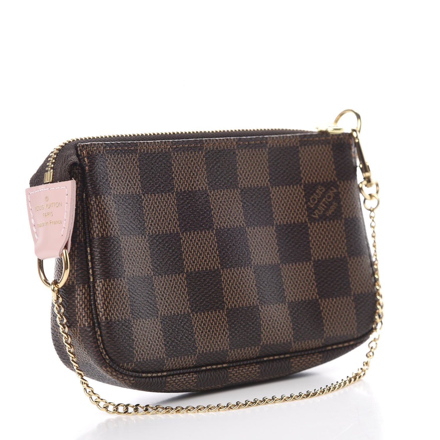 Louis Vuitton Damier Ebene 2020 Christmas Animation Big Wheel Mini Pochette Accessories Rose Ballerine 2 of 7