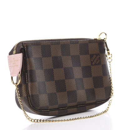 Louis Vuitton Damier Ebene 2020 Christmas Animation Big Wheel Mini Pochette Accessories Rose Ballerine 2 of 7