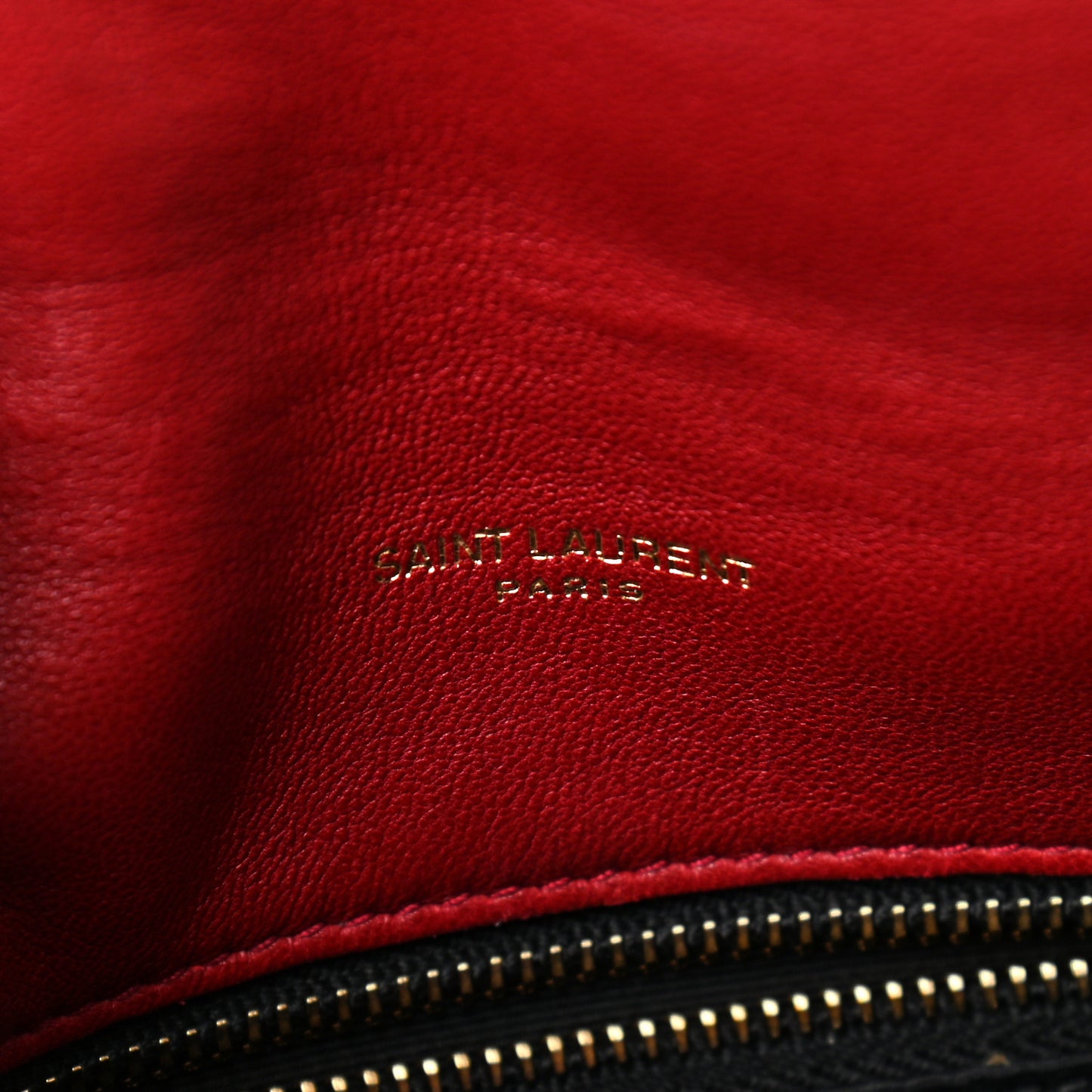 Lambskin Quilted Toy Loulou Puffer Monogram Chain Satchel Red