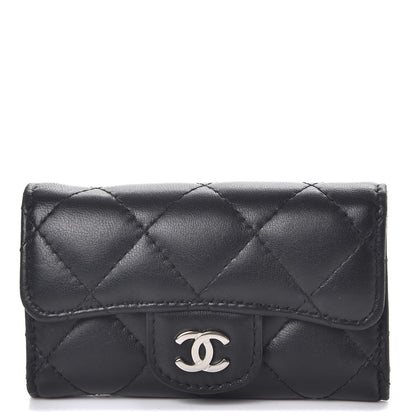 Chanel Lambskin Quilted 6 Key Holder Black 1 of 9