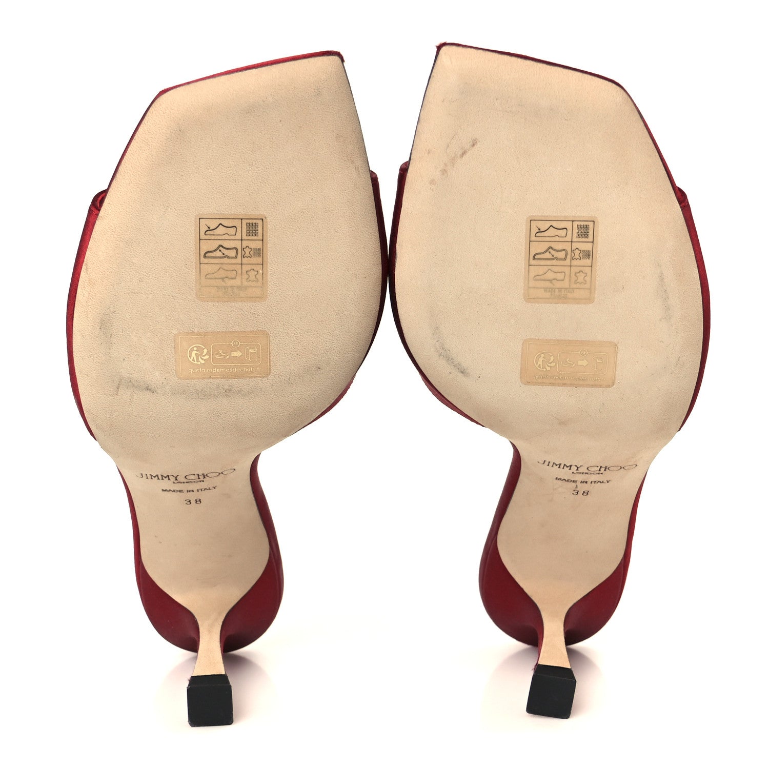 Jimmy Choo Satin Skye 70 Mules 38 Red 6 of 8