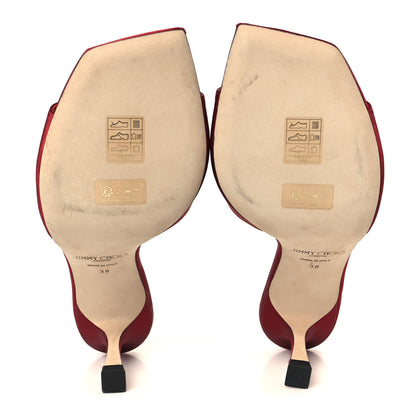 Jimmy Choo Satin Skye 70 Mules 38 Red 6 of 8